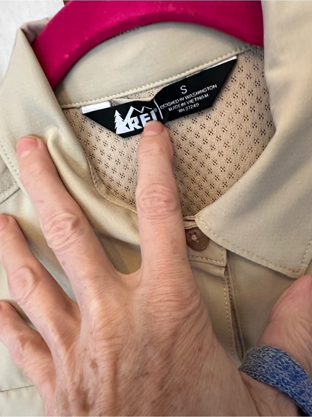 REI Light Beige Utility Button-Front Jacket - Picture 5 of 9